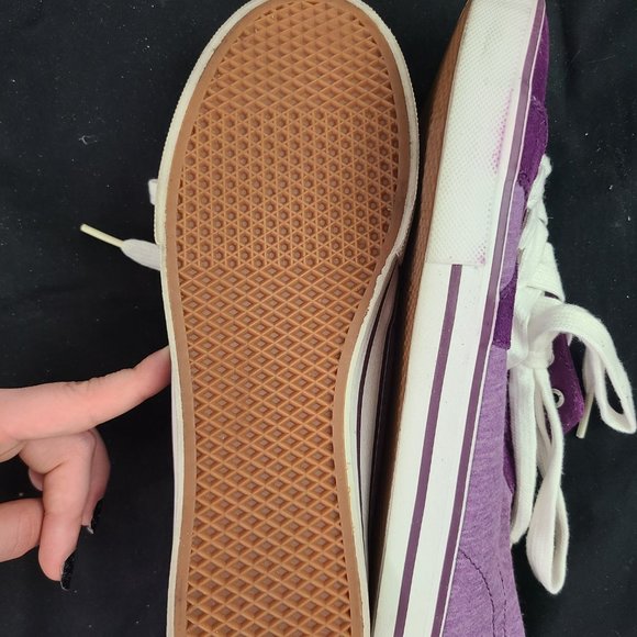 Purple Two Tone Low Top Vans - Picture 4 of 4